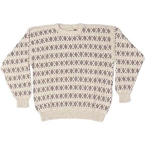 EUC VTG 80’s Liberty by Old Glory Beige with Multicolor Diamond Pattern. Size XL